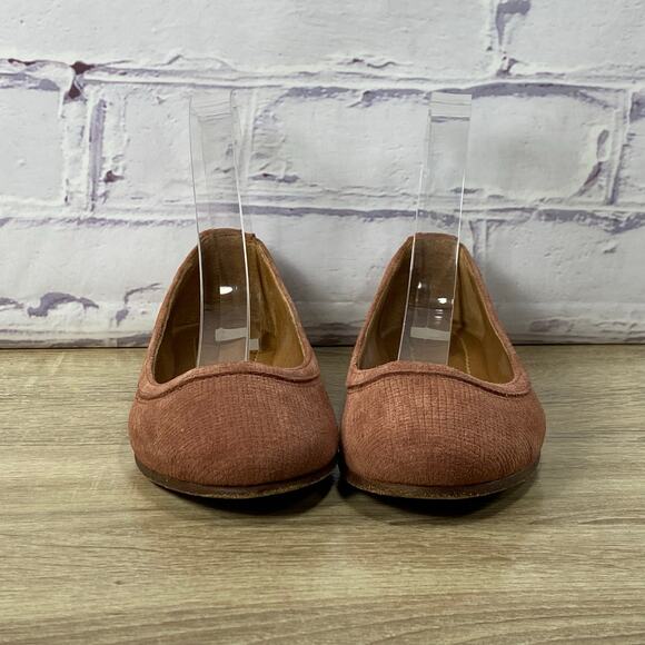 Frye Carson Rosewood Ballet Flats Women's Size 6 Pink Suede Slip On Shoes - Picture 2 of 8